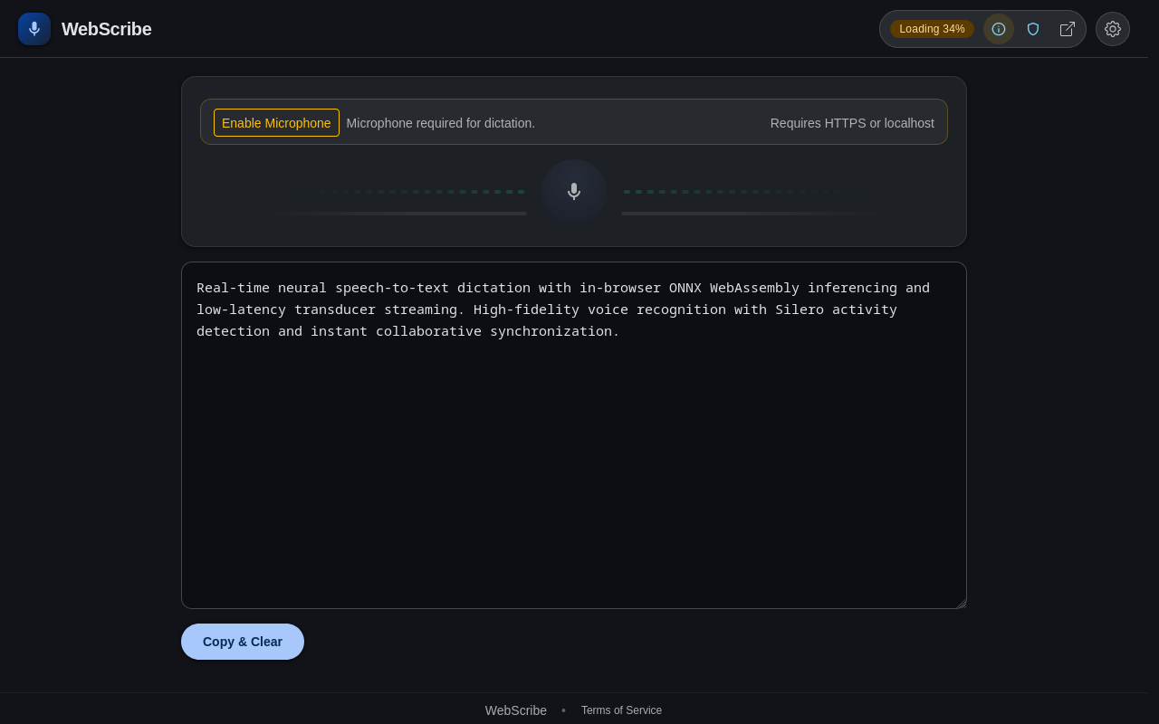 WebScribe Real-Time Voice Dictation & Speech Recognition
